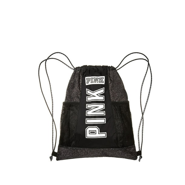 Victorias Secret PINK Drawstring Backpack Black 
